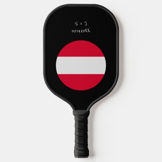 Gepersonaliseerde Oostenrijk vlag Geschenken Pickleball Paddle (Voorkant)
