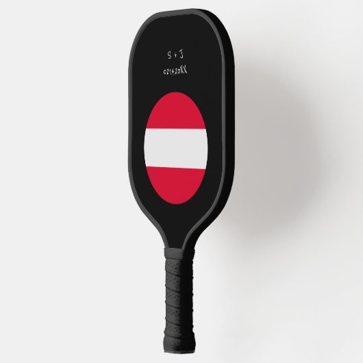 Gepersonaliseerde Oostenrijk vlag Geschenken Pickleball Paddle (Links)