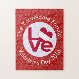 Gepersonaliseerde Oostenrijkse Rode Letter LOVE Vl Legpuzzel