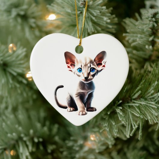 Gepersonaliseerde Oosterse Korthaar Kitten Keramisch Ornament (Boom)
