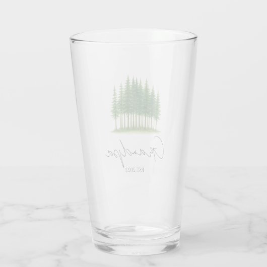 Gepersonaliseerde opa bierglas – vastgesteld jaar glas (Achterkant)