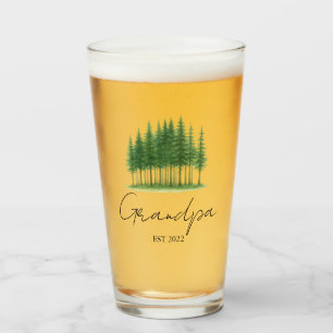 Gepersonaliseerde opa bierglas – vastgesteld jaar glas