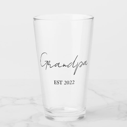 Gepersonaliseerde opa bierglas – vastgesteld jaar glas (Voorkant)