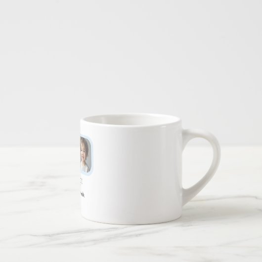 Gepersonaliseerde opa Espresso Cup met 1 kleinkind Espresso Kop (Rechts)