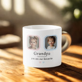 Gepersonaliseerde opa Espresso Cup met 1 kleinkind Espresso Kop
