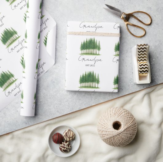 Gepersonaliseerde "Opa Est. [Year]" inpakpapier (Crafts)