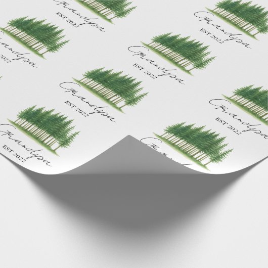 Gepersonaliseerde "Opa Est. [Year]" inpakpapier (Hoek)