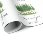 Gepersonaliseerde "Opa Est. [Year]" inpakpapier (Rol Hoek)