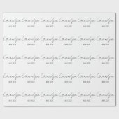 Gepersonaliseerde "Opa Est. [Year]" inpakpapier (Vlak)