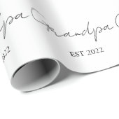 Gepersonaliseerde "Opa Est. [Year]" inpakpapier (Rol Hoek)