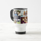 Gepersonaliseerde Opa Fotocollage Krijtbord Reisbeker (Voorkant links)