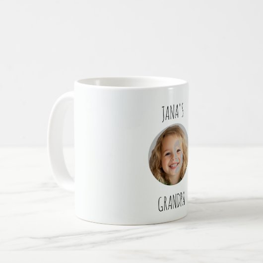 Gepersonaliseerde opa Gift | Aangepast kleinkind g Koffiemok (Voorkant links)