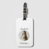 Gepersonaliseerde opa Gift – kleinkind gezicht - Bagagelabel (Voorkant (verticaal))