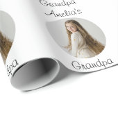 Gepersonaliseerde opa Gift – kleinkind gezicht - Cadeaupapier (Rol Hoek)