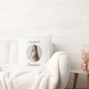 Gepersonaliseerde opa Gift – kleinkind gezicht - Kussen