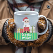 Gepersonaliseerde opa kerstcadeau sneeuwvakantie koffiemok