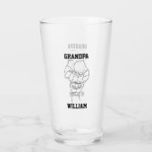 Gepersonaliseerde opa kleinkind cadeau opa glas (Achterkant)