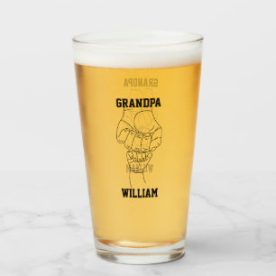 Gepersonaliseerde opa kleinkind cadeau opa glas