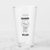Gepersonaliseerde opa kleinkind cadeau opa glas (Voorkant)