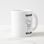 Gepersonaliseerde opa kleinkind cadeau opa grote koffiekop (Voorkant rechts)