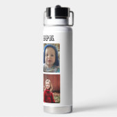 Gepersonaliseerde opa | Kleinkinderen foto's Waterfles (Achterkant)