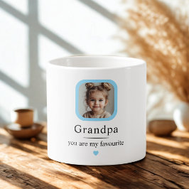 Gepersonaliseerde opa met 1 kleinkind cadeau espresso kop