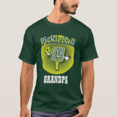 Gepersonaliseerde opa Pickleball T-shirt (Voorkant)