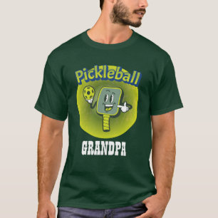 Gepersonaliseerde opa Pickleball T-shirt