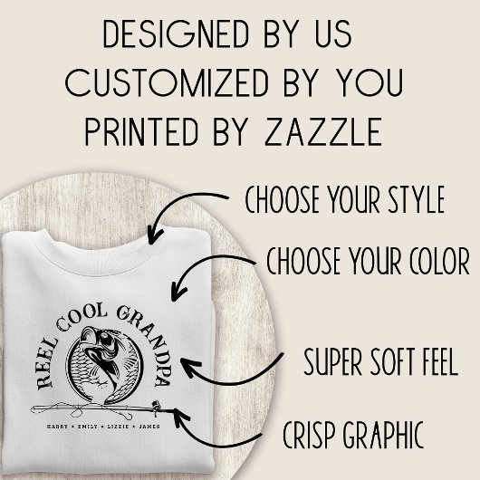 Gepersonaliseerde Opa Reel Cool Vist Trui