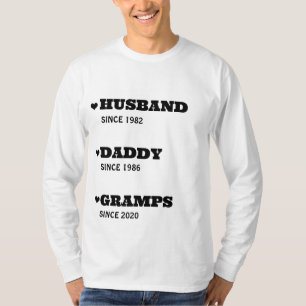 Gepersonaliseerde opa Shirt met data