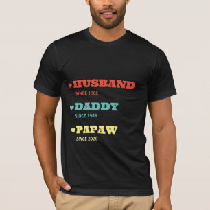 Gepersonaliseerde opa Shirt met data