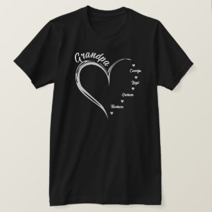 Gepersonaliseerde opa sweatshirt, opa hart t-shirt