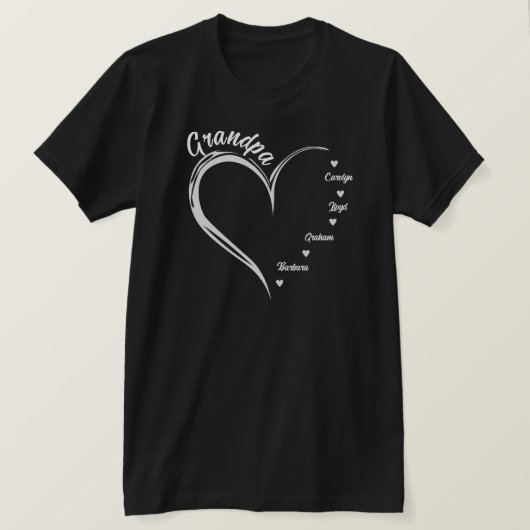 Gepersonaliseerde opa sweatshirt, opa hart t-shirt (Design voorkant)