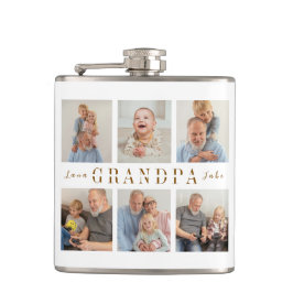 Gepersonaliseerde Opa Vinyl Wrapped Kolf Heupfles