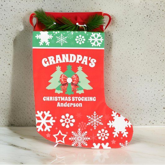 Gepersonaliseerde opa's kerstcadeau grote kerstsok