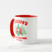 Gepersonaliseerde opa's Kerstmis Mok (Voorkant links)