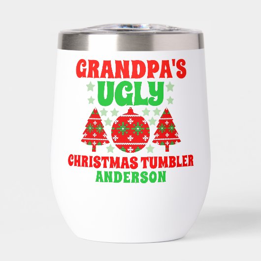 Gepersonaliseerde opa's lelijke kersttrui (Voorkant)