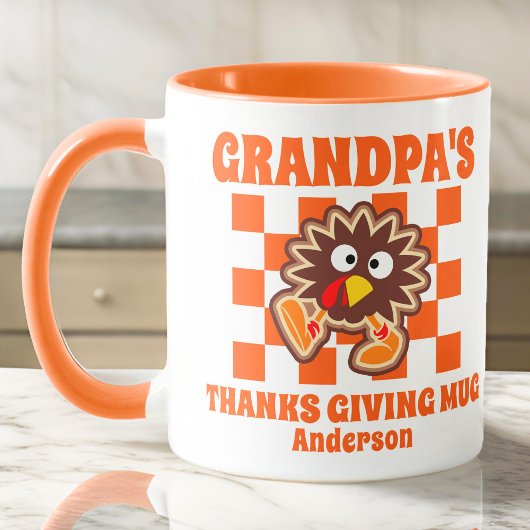 Gepersonaliseerde opa's Thanksgiving Mok
