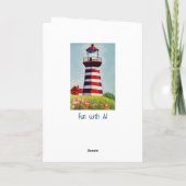 Gepersonaliseerde opa's verjaardag | Nautisch them Kaart (Achterkant)