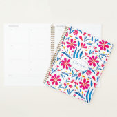 Gepersonaliseerde opbeurende bloemenpatroon planner (Display)