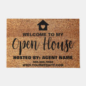 Gepersonaliseerde Open Huis Vastgoed Realtor Gift Deurmat (Voorkant)
