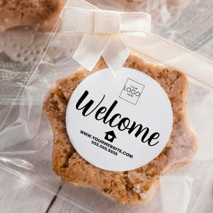 Gepersonaliseerde Open Huis Vastgoed Realtor Logo Ronde Sticker