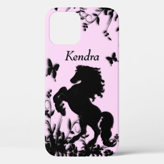 Gepersonaliseerde opfokkerij Zwarte Stallion / Paa Case-Mate iPhone Case (Achterkant)