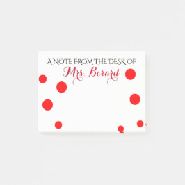 GEPERSONALISEERDE OPMERKING VAN HET DESK VAN DE LE POST-IT® NOTES