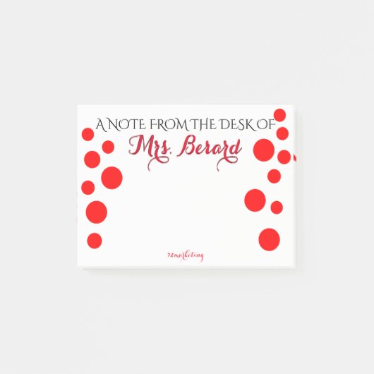 GEPERSONALISEERDE OPMERKING VAN HET DESK VAN DE LE POST-IT® NOTES (Voorkant)