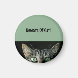 Gepersonaliseerde oppassen voor Cat Green Magnet