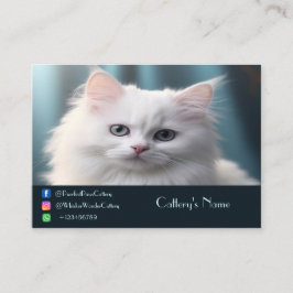Gepersonaliseerde oproepkaart voor cattery contactkaartje