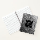 Gepersonaliseerde Optical Waves Bullet Journal Notitieboek (Binnen)