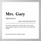 Gepersonaliseerde optometrist Gift Poster (Voorkant)