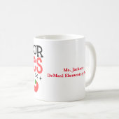 Gepersonaliseerde "Opvoeder van Elfen" Kerstleraar Koffiemok (Voorkant rechts)